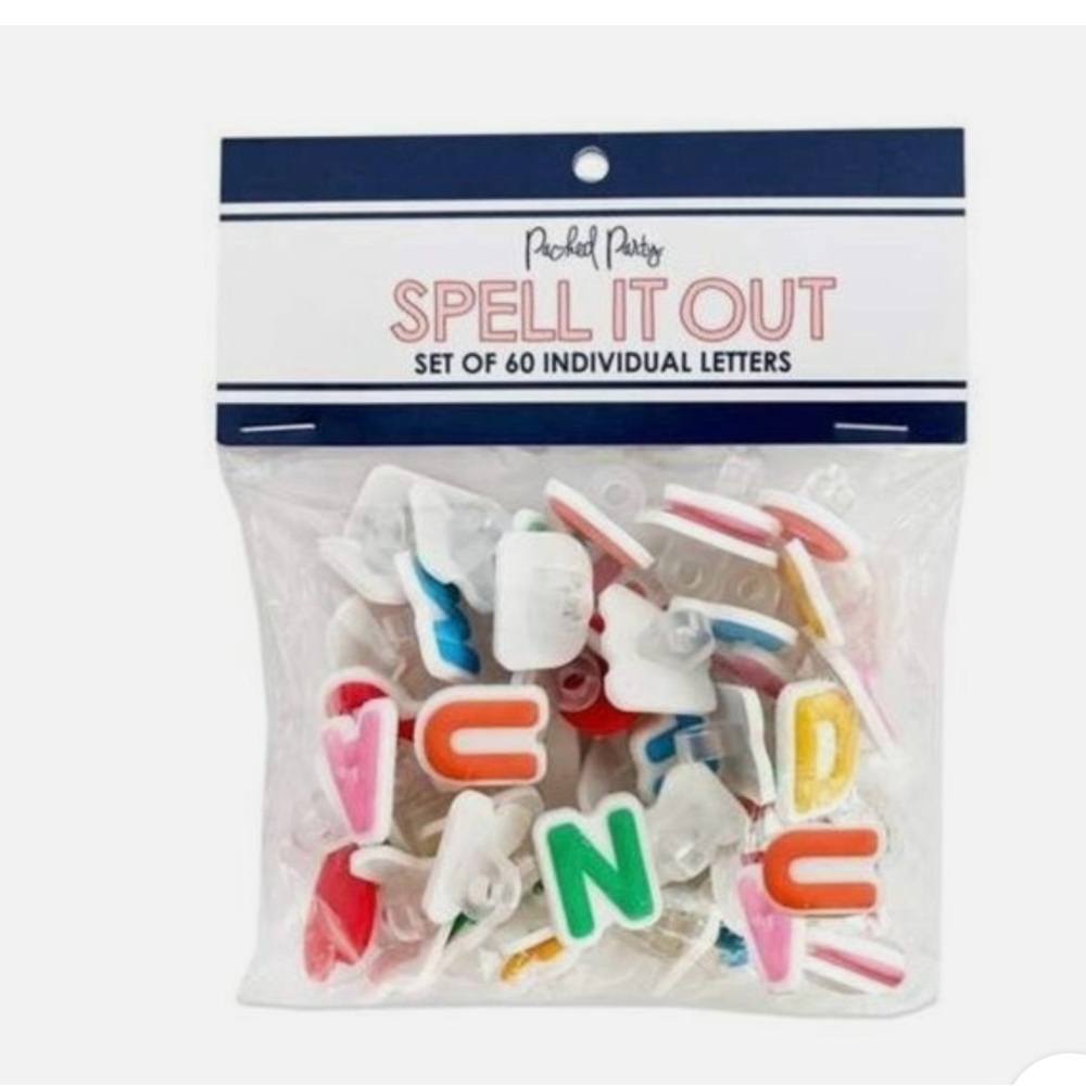 Packed Party Colorful Letter Charms Set